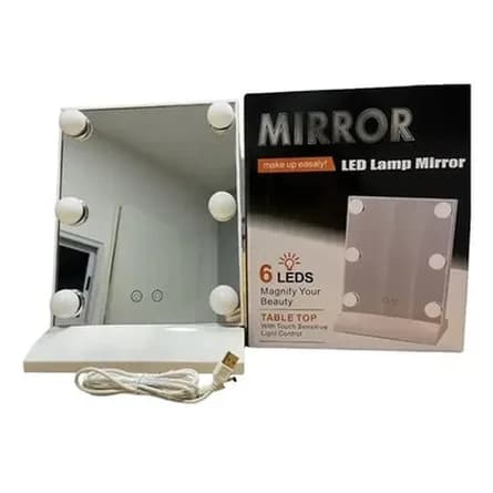 LED lamp mirror, 6 lights