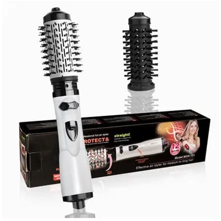 White rotating hot air brush