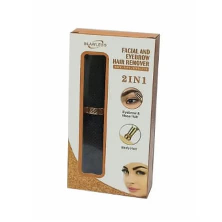 Facial and eyebrow hair remover, 2-in-1