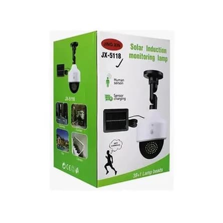Solar induction motion-sensor lamp