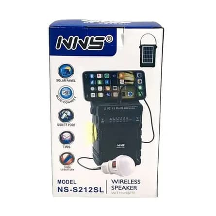 NNS wireless speaker with solar panel