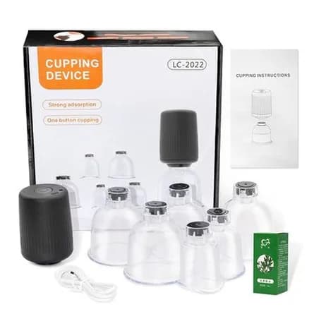 Rechargeable cupping suction device