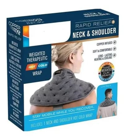 Weighted hot/cold neck and shoulder wrap