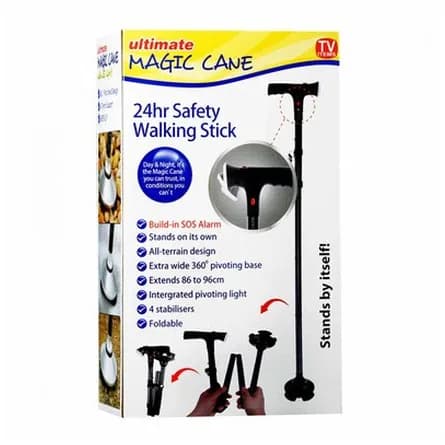 Folding safety walking stick