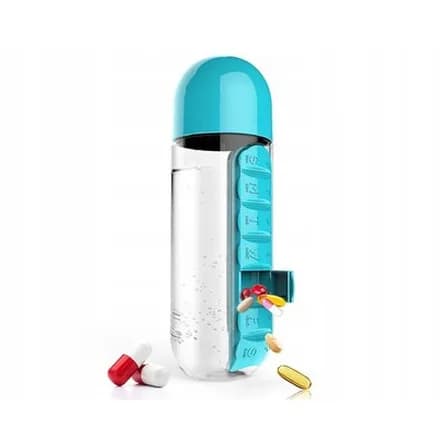Pill case water bottle