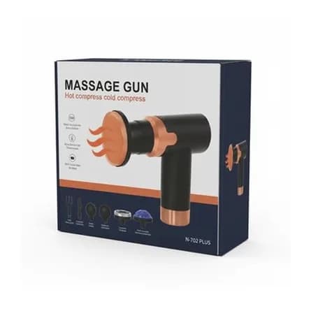 Massage gun with hot and cold compress