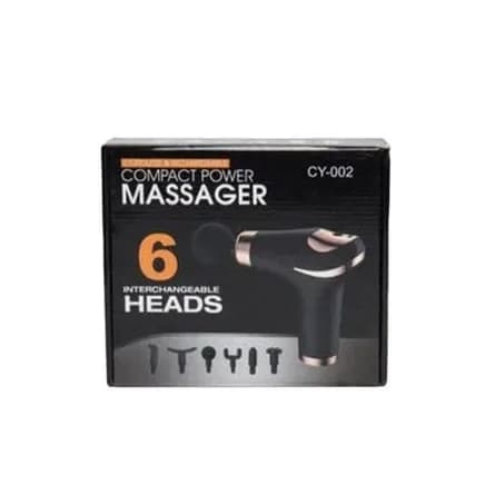 Compact power massager, 6 heads