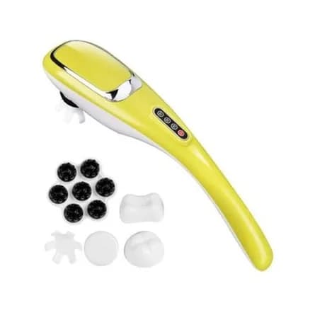 Long-handle heated massager, yellow