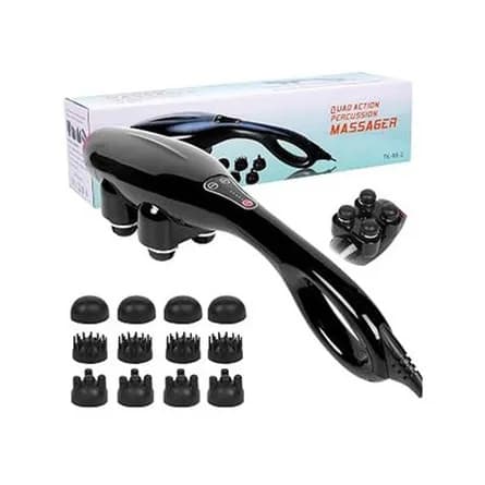 Whale-shaped dual-head massager