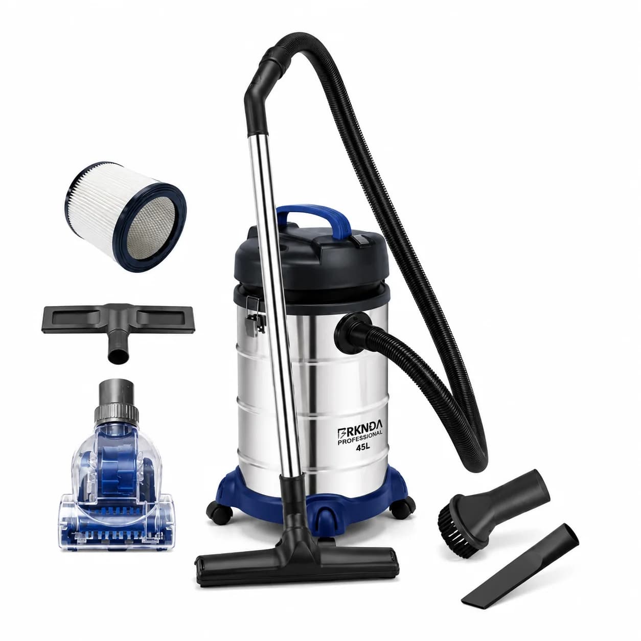 BRKNDA 45L Carpet & Wet/Dry Vacuum Cleaner