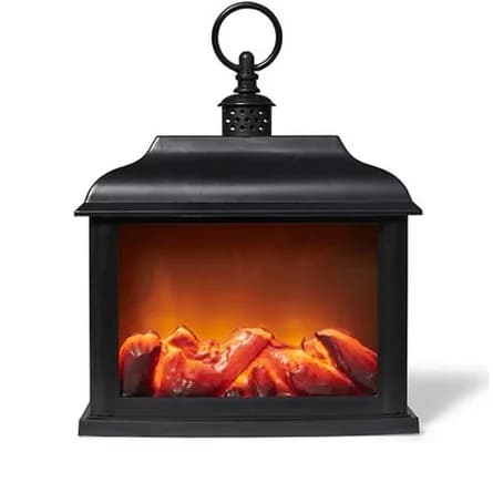 LED fireplace lantern