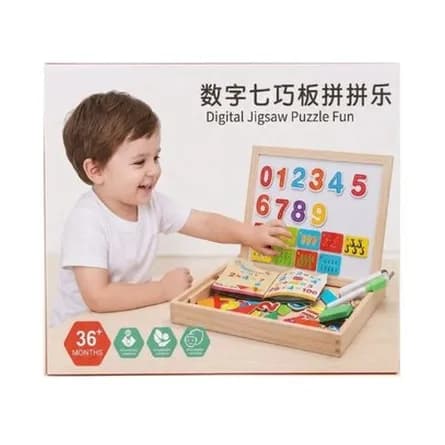 Digital jigsaw number puzzle
