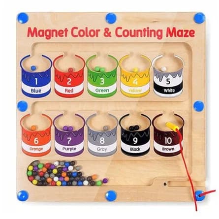 Magnet color and counting maze