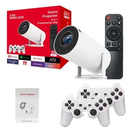 2-in-1 smart projector with controller