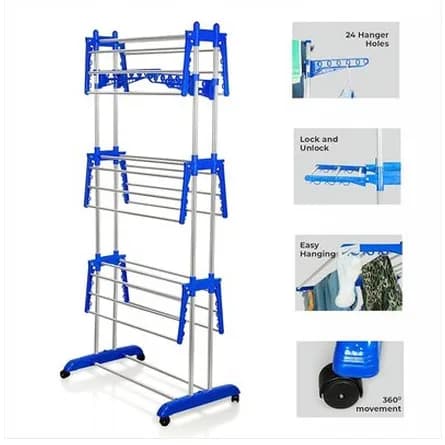 Portable clothes drying rack