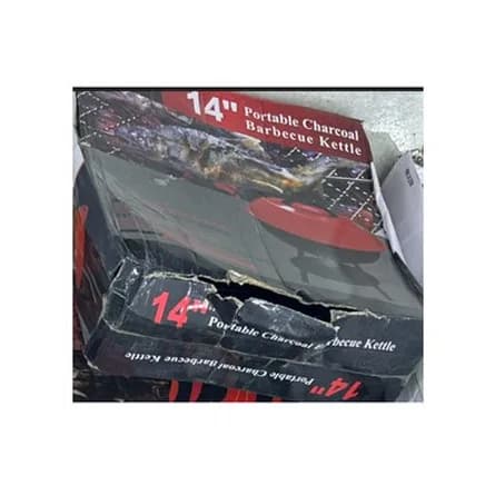 Portable charcoal BBQ kettle, 14-inch
