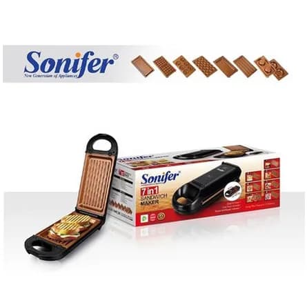 Waffle iron, 7-piece set