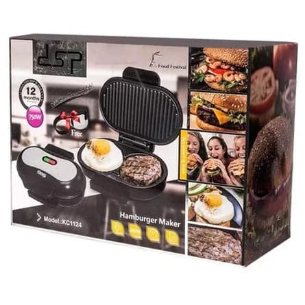 Multi-function grill and hamburger maker